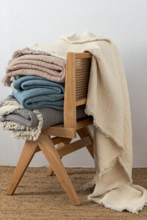 Κουβέρτα muslin 250x240 MOUS BEIGE - Image 2