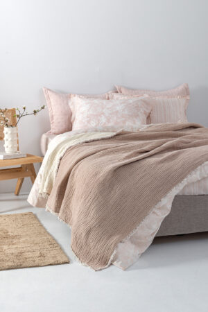 Κουβέρτα muslin 250x240 MOUS BEIGE - Image 1