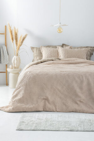 Κουβερλί King size 260x240 ALISON BEIGE - Image 1