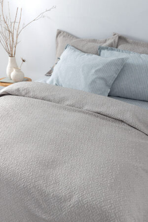 Ζεύγος Μαξιλαροθήκες Matelasse Oxford  50X70 ZOE BEIGE - Image 3