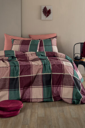 Σετ Μονά Σεντόνια Flannel Beauty 170x265 FB0237 Με Λάστιχο - Image 3