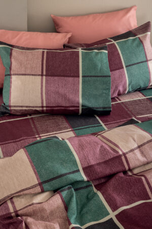 Σετ Μονά Σεντόνια Flannel Beauty 170x265 FB0237 Με Λάστιχο - Image 1
