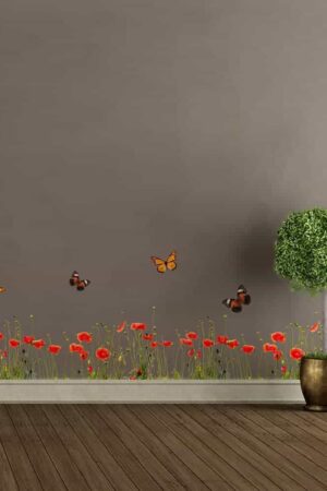 Poppies & Butterflies μπορντούρες αυτοκόλλητες βινυλίου (53002)
