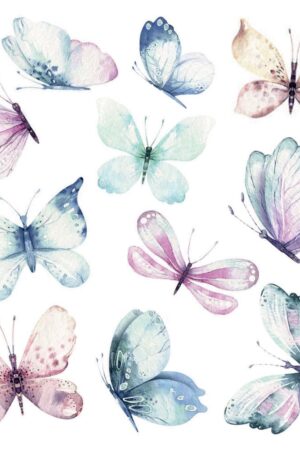 Watercolour Butterflies αυτοκόλλητα τοίχου βινυλίου M (54117) - Image 3