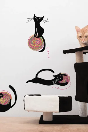 Joyful Cats αυτοκόλλητα τοίχου (54124)