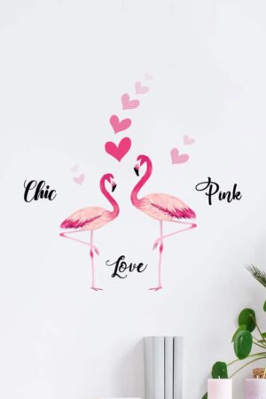 Flamingos αυτοκόλλητα τοίχου βινυλίου (59175)