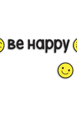 Be Happy αυτοκόλλητα τοίχου βινυλίου S (59518) - Image 3