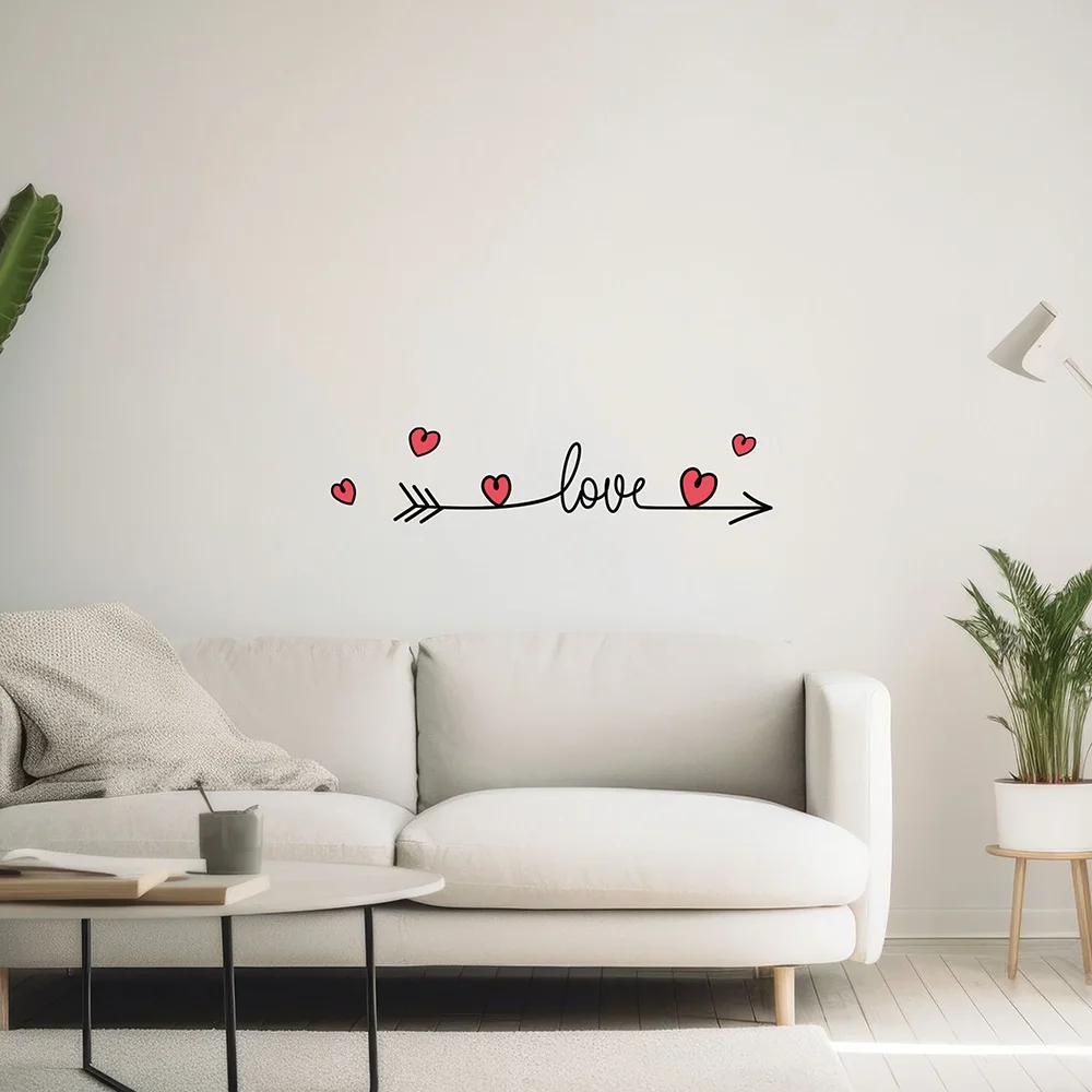 Love αυτοκόλλητα τοίχου βινυλίου S (62054)