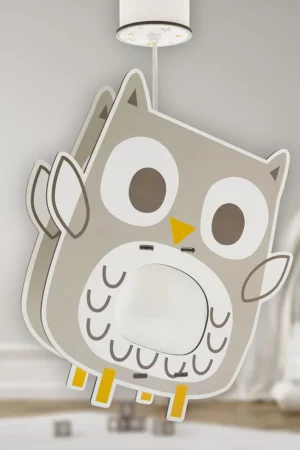 Owl MDF παιδικό φωτιστικό οροφής (63397)