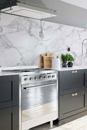 White Marble πλάτη προστασίας τοίχων κουζίνας και μπάνιου (67323)