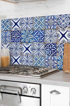 Blue Azulejos πάνελ αλουμινίου εστίας L (86207) - Image 1