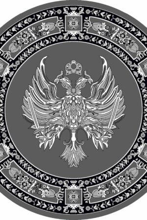 Εκκλησιαστικό Χαλί Orthodoxia ανοιχτά φτερά Γκρί 130X100 Atlantis - Image 3