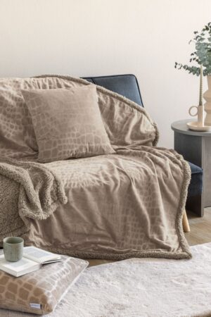 Διακοσμητική Μαξιλαροθήκη Home Décor 45x45 FLO BEIGE - Image 1