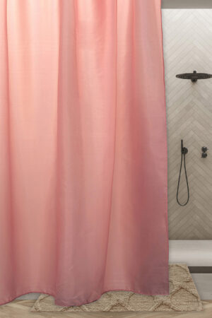 Κουρτίνα Μπάνιου Με 12 Κρικους 180x200 SIMPLE PINK - Image 3