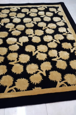 Μοντέρνο Χαλί Χειροποίητο Cacharel 1015 Black-Gold 170X240 Biokarpet - Image 1