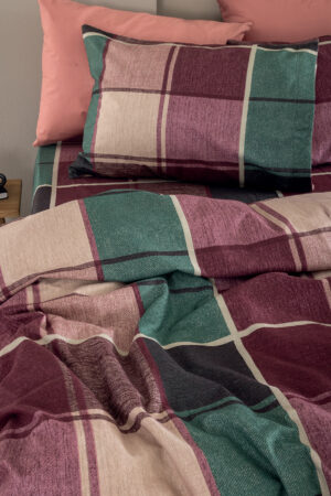 Σετ Παπλωματοθήκη Υπέρδιπλη Flannel Beauty 240x250 FB0237 - Image 2