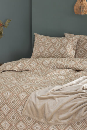Σετ Παπλωματοθήκη Υπέρδιπλη Flannel Beauty 240x250 FB0238 - Image 2