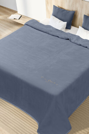 Κουβέρτα Βελουτέ Μονή Nancy 545 Anthracite 70 Pierre Cardin - Image 2