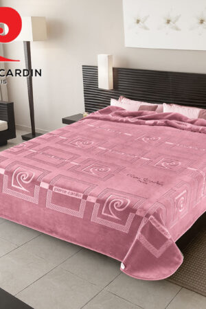 Κουβέρτα Βελουτέ Υπέρδιπλη Nancy 657 Opal Rose 64 Pierre Cardin - Image 1