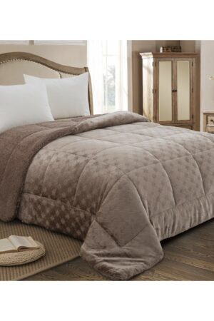 ΚΟΥΒΕΡΤΟΠΑΠΛΩΜΑ ΗΜΙΔΙΠΛΟ 180X240 ADAM HOME (825) BROWN - Image 1