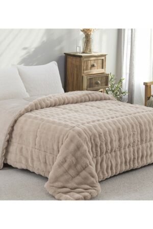 Κουβερτοπάπλωμα Μονό Flannel 910 Taupe Adam Home - Image 1