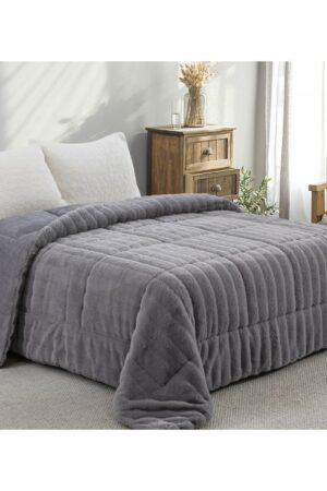 Κουβερτοπάπλωμα Μονό Flannel 920 Grey Adam Home - Image 1