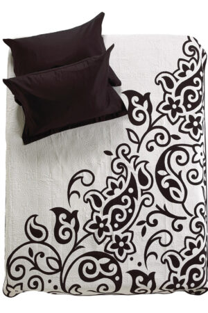 Κουβέρτα Cotton Rich 160x260 SILVESTRE BLACK/WHITE - Image 1