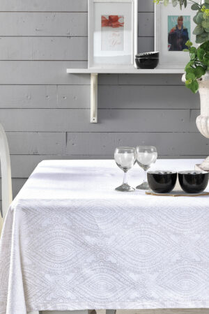 Σετ 4 Πετσέτες Φαγητού Festosi 45x45 HENNA WHITE - Image 1