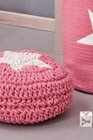 Κάθισμα Πουφ Kids Decor Ø40 PLANET FUCHSIA - Image 1