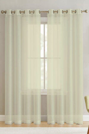 Κουρτίνα Με Τρουκς 140x260 BELE IVORY - Image 2