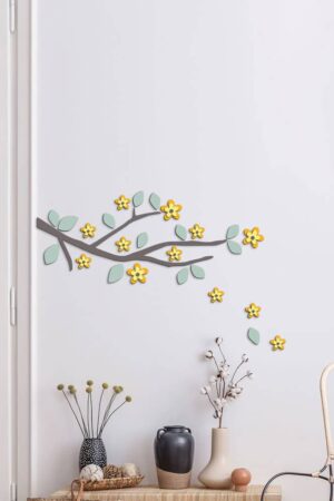 Yellow Branch αφρώδη αυτοκόλλητα τοίχου  M (54514)