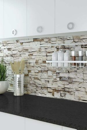 Beige Stones XL πλάτη προστασίας τοίχων κουζίνας και μπάνιου (67603)
