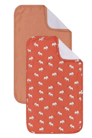 YN 25 ELEPHANTS- ORANGE ΣΕΛΤΕΔΑΚΙ ΣΕΤ 2 ΤΕΜ.ΒΡΕΦΙΚΟ (72Χ42) - Image 1