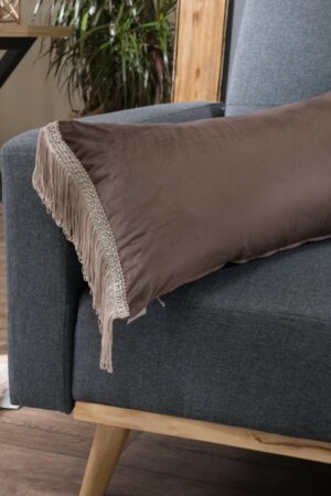 Μαξιλαροθήκη Velvet 03 Με Κρόσι (30x60cm) - 30x60cm - Image 1