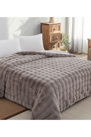 Κουβερτοπάπλωμα Υπέρδιπλο Flannel 900 Grey Adam Home - Image 1