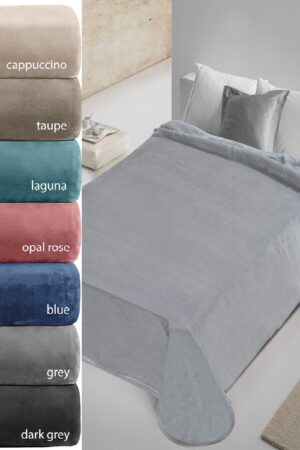 Κουβέρτα Βελουτέ King Size 700 Grey Adam Home - Image 2