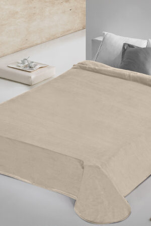 Κουβέρτα Βελουτέ King Size 700 Cappuccino Adam Home - Image 1