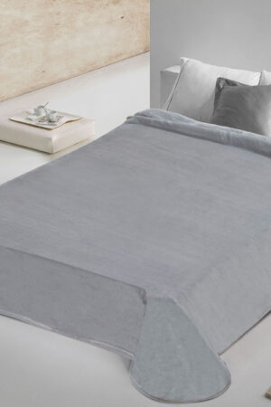 Κουβέρτα Βελουτέ Μονή 700 Grey Adam Home - Image 1