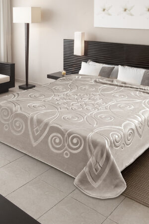 Κουβέρτα Βελουτέ Μονή Ster Plain 516 Taupe Belpla - Image 1