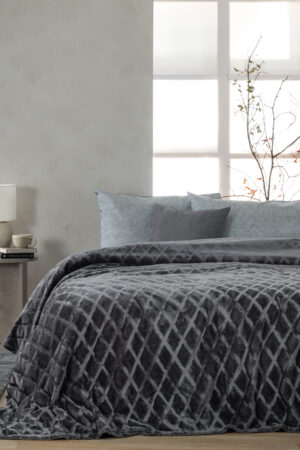 Κουβέρτα Fleece 220x240 NADINE COAL