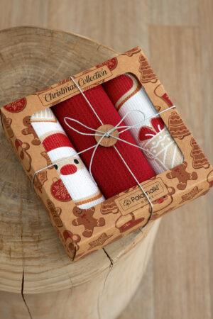 Σετ 3 πετσέτες κουζίνας 40x70 σε κουτί Christmas Collection CC110 - Image 1